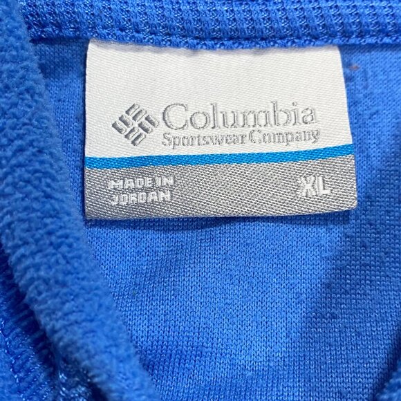 Columbia Womens XL Blue Fleece Pullover Hoodie With Front Pockets & Drawstring H - Picture 4 of 8